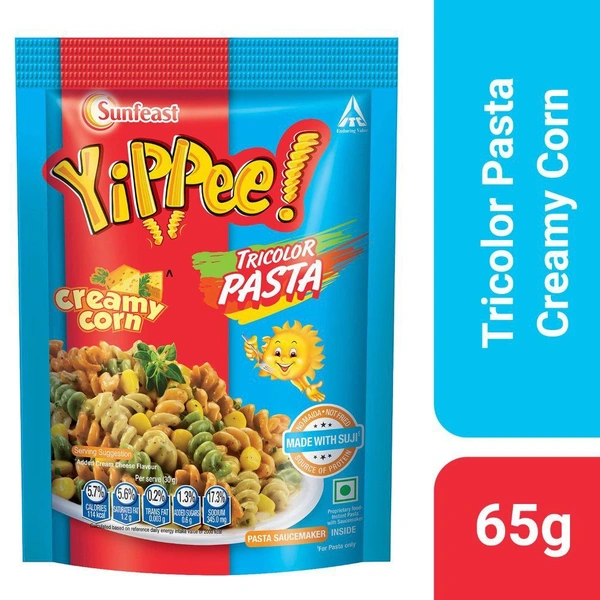 Sunfeast Yippee Creamy Corn Tricolor Instant Pasta B2C - 65gm