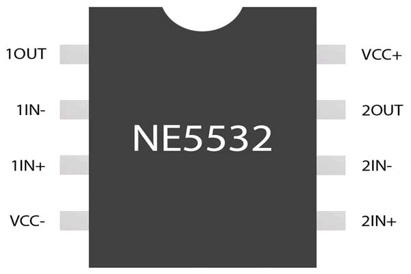 NE5532 - Low Noise Dual Op-Amp IC Q8 C2