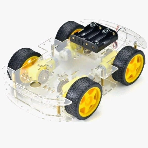 Longer Version of 4WD Double Layer Smart Car Robot Chassis - DIY Kit Q19 C1