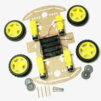 Longer Version of 4WD Double Layer Smart Car Robot Chassis - DIY Kit Q19 C1