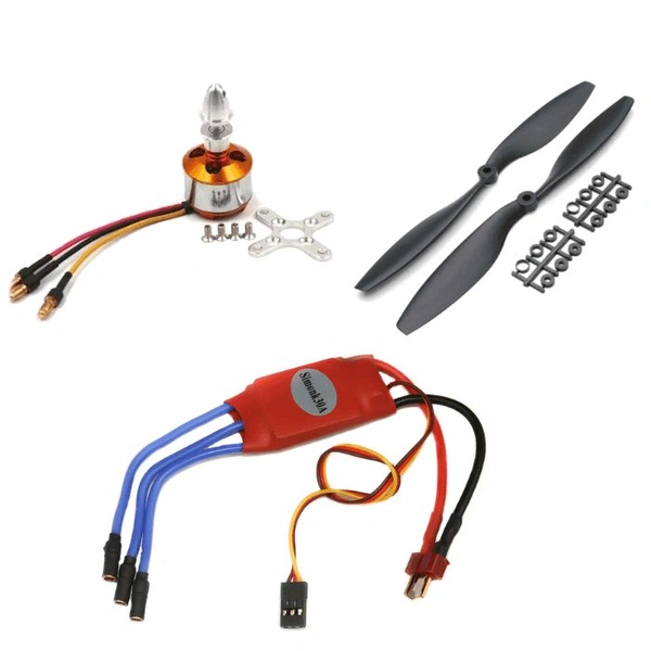 A2212 1400KV BLDC Motor and Simonk 30A ESC with 1045 Propellers for RC Drones C7 B6
