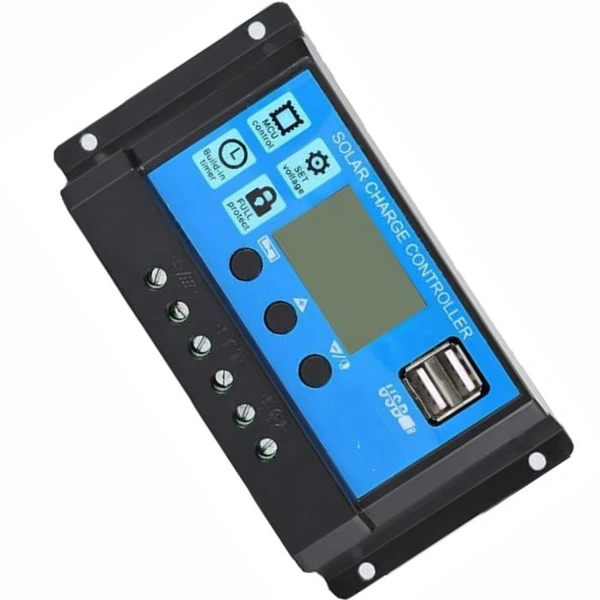 20A Digital PWM Solar Controller with LCD and USB Output Port C6 B5
