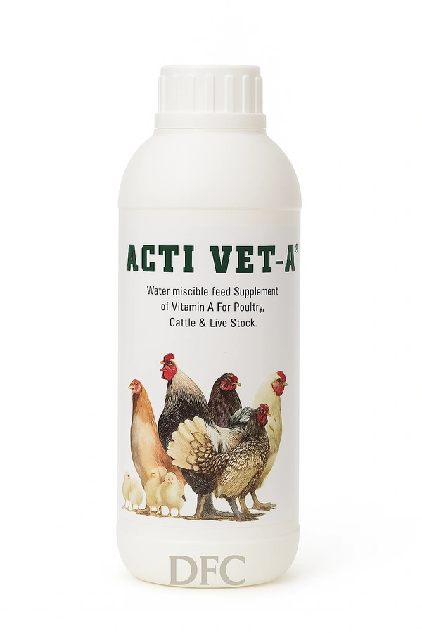 Vitmin A for poultry And livestock by Ably Vet Acti Vet - A - 1 ltr