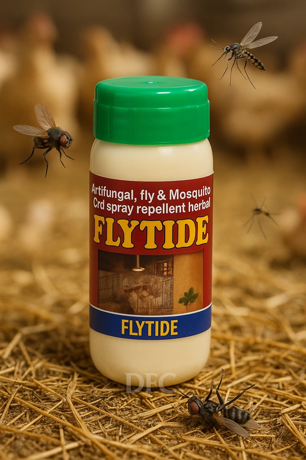 A powerful antifungal, fly, and mosquito repellent specially formulated for poultry by Yasai International FLYTIDE - 100 ml
