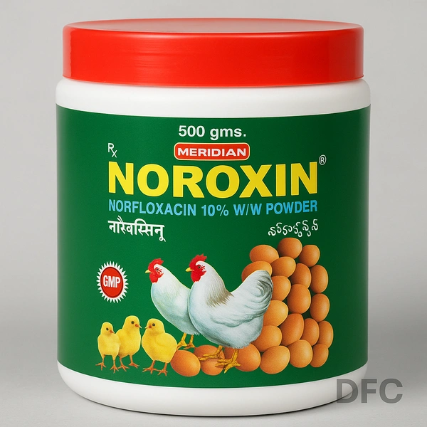 Norfloxacin 10% w/w powder by Meridian Noroxin - 500 gm