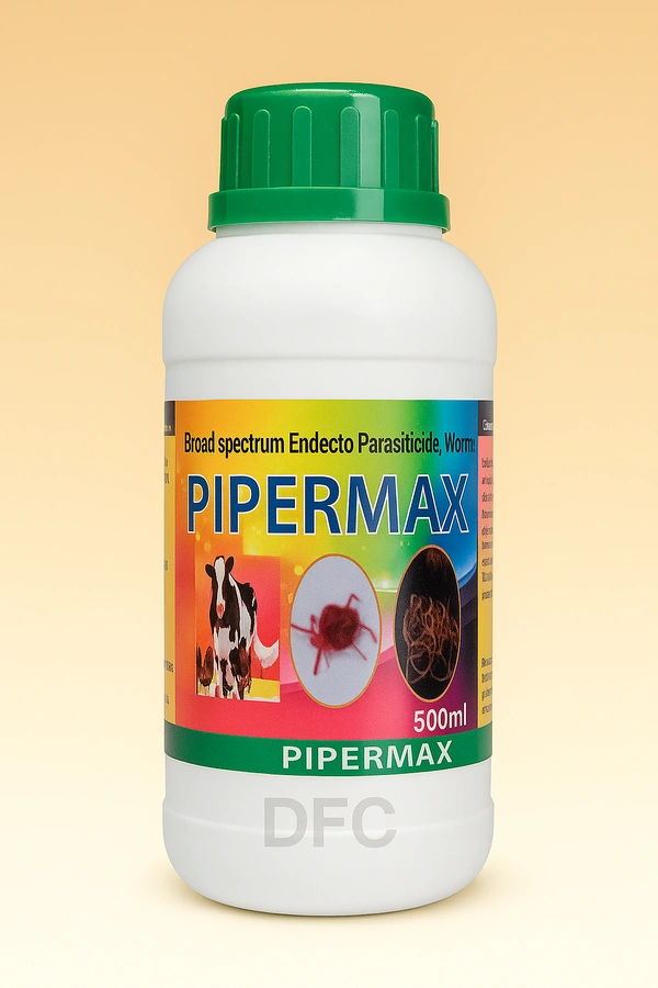 Broad spectrum Endecto Parasiticide, Worms Pipermax - 500 ml, 4-12 days