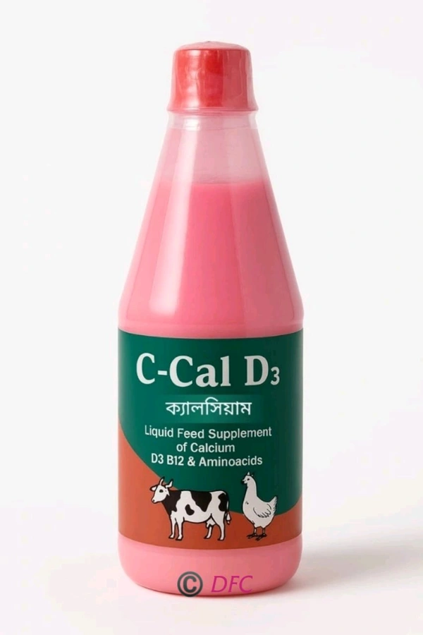 Liquid Calcium, D3, B12 & amino acids for poultry & livestock by Ably Vet C Cal D³ - 1 Ltr