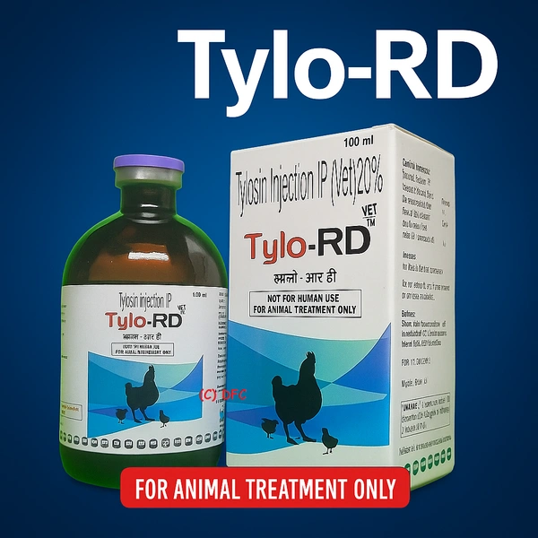 Tylo-RD 100Ml - Tylosin injection IP (Vet) 20% - 100 ml