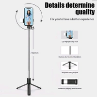R1s Bluetooth Selfie Sticks with Remote and Selfie Light