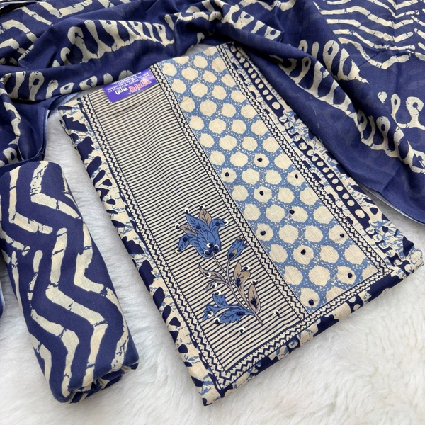 Jaipuri Hand Work Printed Cotton Dress