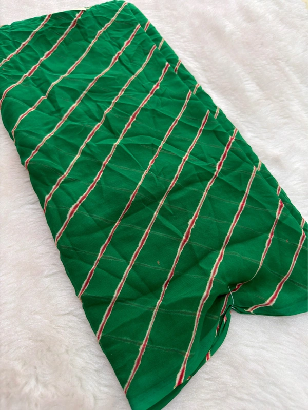 Leheriya Gorget Weightless Saree – Elegant Lightweight Saree - Green