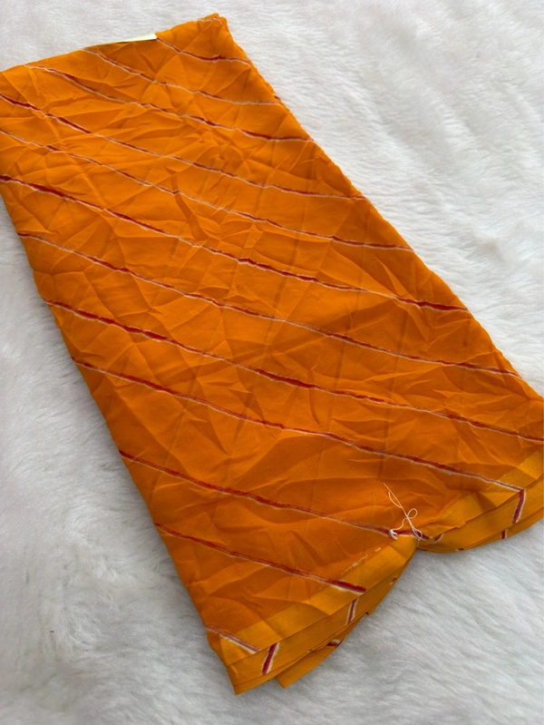 Leheriya Gorget Weightless Saree – Elegant Lightweight Saree - Yellow