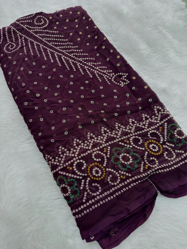 Bandhani Gorget Weightless Saree – Soft Lightweight Designer Traditional Saree for Women - Magenta
