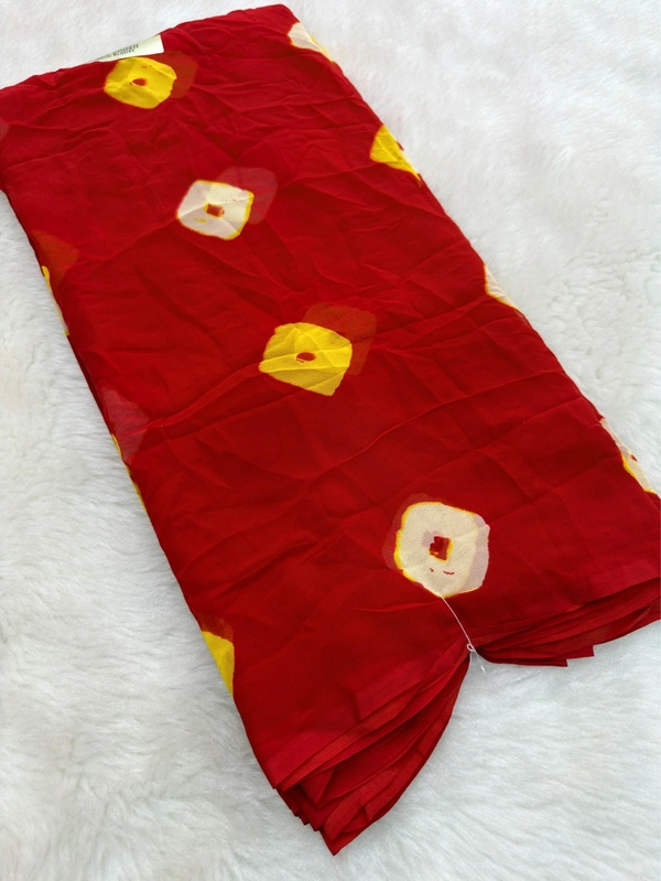 Elegant Bandhani Print Soft Weightless georgette Saree - Red