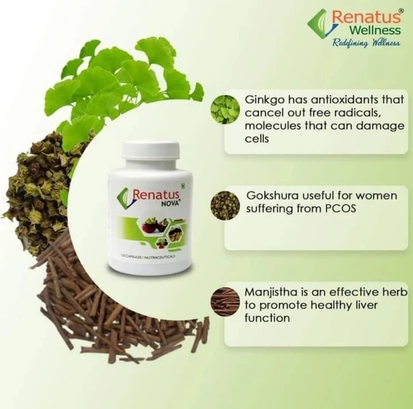 Renatus Wellness  Renatus Nova Capsules | Nutraceutical Supplement| 120 Capsule | ORIGINAL  - 120 Capsules, 24 Months