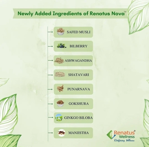 Renatus Wellness  Renatus Nova Capsules | Nutraceutical Supplement| 120 Capsule | ORIGINAL  - 120 Capsules, 24 Months