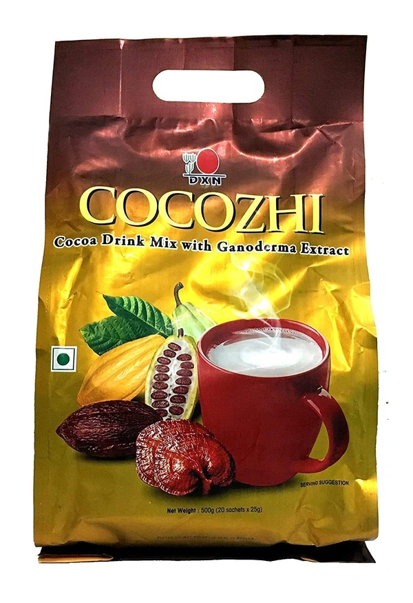 DXN Cocozhi family drink | Cocoa Drink with Ganoderma Extract (20 x 25 g) - 20X25gm, 24 Months