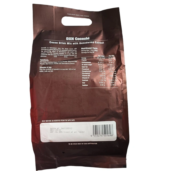 DXN Cocozhi family drink | Cocoa Drink with Ganoderma Extract (20 x 25 g) - 20X25gm, 24 Months