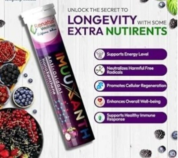 Renatus Wellness ImuuXanth Anti - Oxidant | NanoXanthone Based Nutraceutical - 30 Pcs, 24 Months