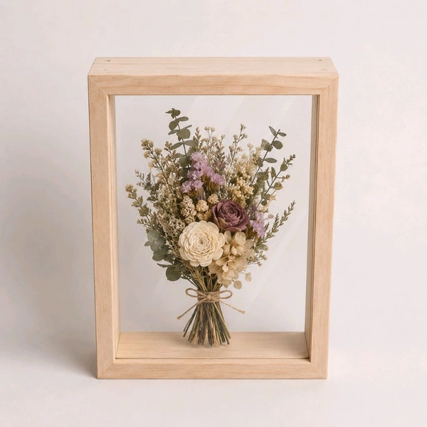 3D Display Shadow Box / Pinewood Dual Display Shadow Box - 6/4.5/2.5"