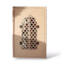 Mdf Jharokha Mirror With Jali Door - 14/8 inch