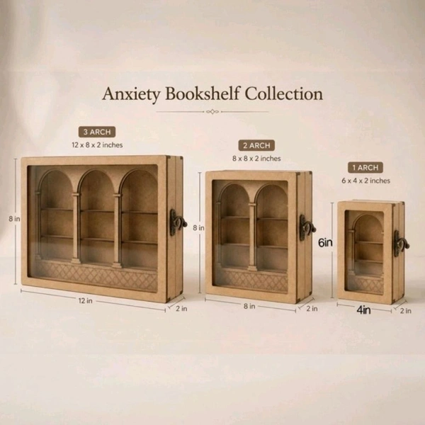 Mdf Anxiety Bookshelf-1 Arched