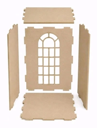 DIY Miniature Book Nook / Victorian Library Wing/ Library Room Box - With acrylic