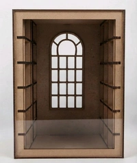 DIY Miniature Book Nook / Victorian Library Wing/ Library Room Box - With acrylic