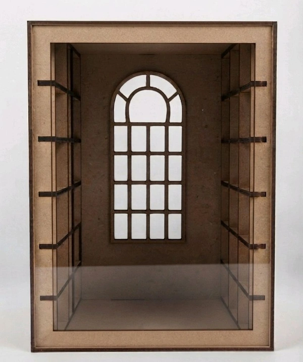 DIY Miniature Book Nook / Victorian Library Wing/ Library Room Box - With acrylic
