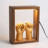 Wooden LED 3D Shadow Box Dual Display - 7/5/5"