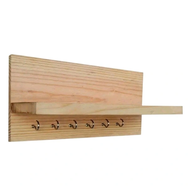 Pinewood Keyholder With Shelf