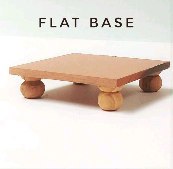 Square Chowki- Round Wood Legs - 5/5", 8mm, Flat Base