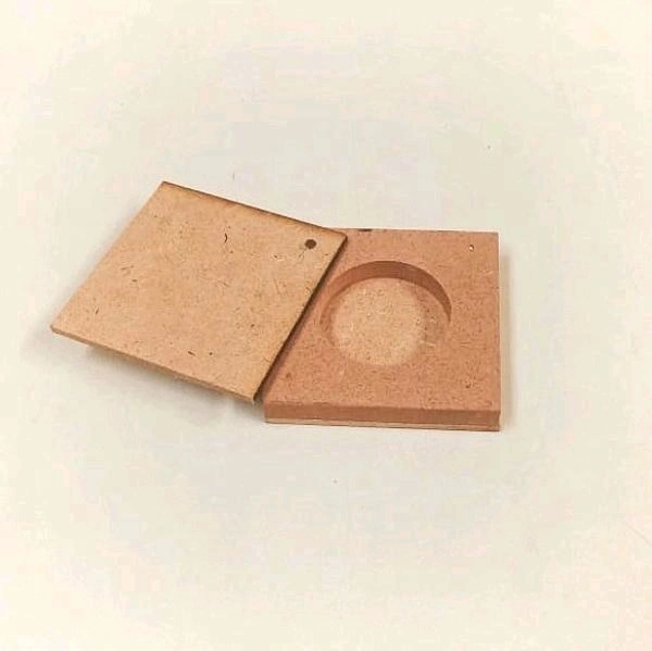 Silver Coin / Kumkum -Sliding Box - 2.5/2.5", 12mm, 1 Pc