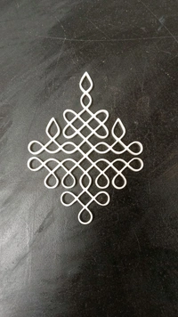 Kolam Cut Out -3 - 4", 2.5mm, Gold Acrylic