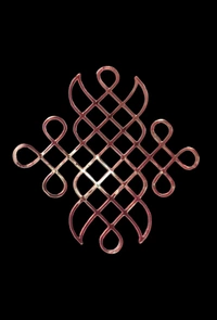 Kolam Cut Out -4 - 4", 2.5mm, Gold Acrylic