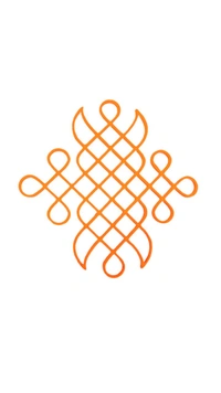 Kolam Cut Out -4 - 4", 2.5mm, Gold Acrylic