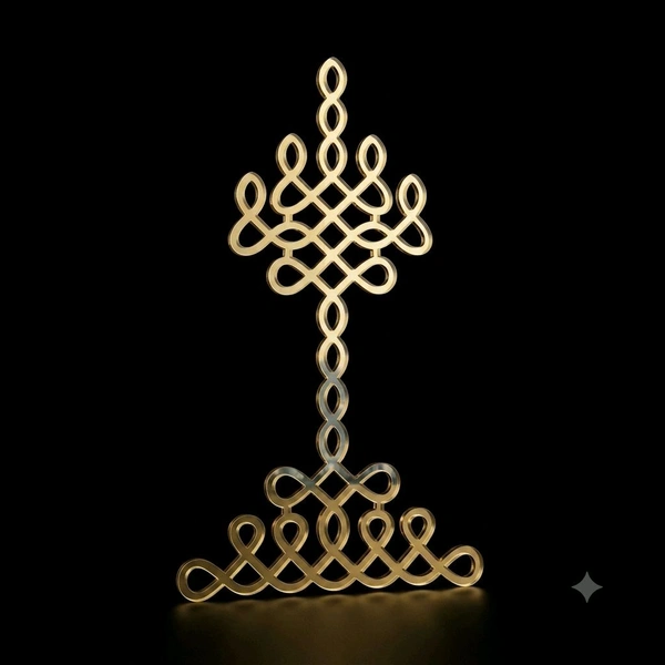 Kolam Cut Out -7 - 4", 2.5mm, Rose gold