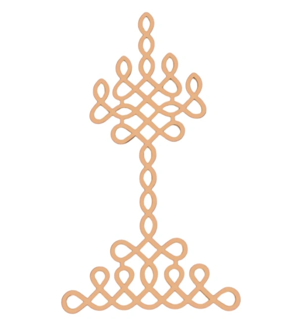 Kolam Cut Out -7 - 4", 2.5mm, Black Acrylic