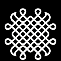 Kolam Cut Out -8 - 4", 2.5mm, Gold Acrylic