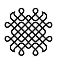 Kolam Cut Out -8 - 4", 2.5mm, Gold Acrylic