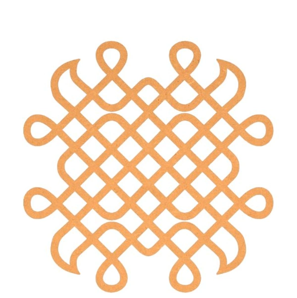 Kolam Cut Out -8 - 4", 2.5mm, Rose gold