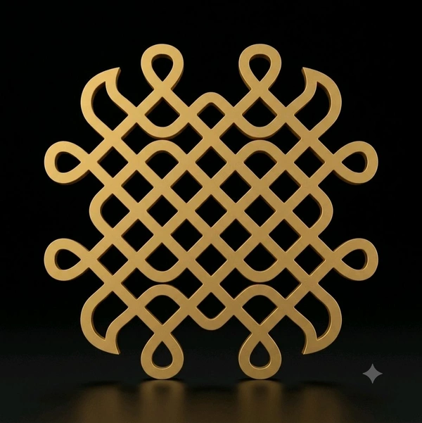 Kolam Cut Out -8 - 4", 2.5mm, Rose gold