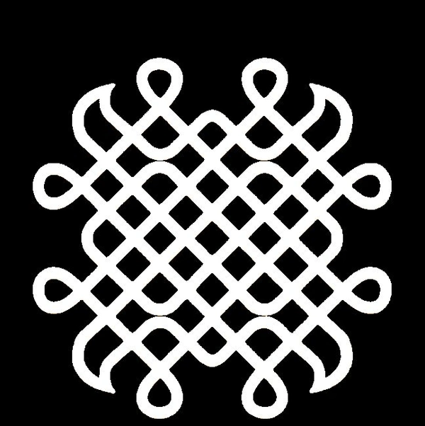 Kolam Cut Out -8 - 4", 2.5mm, Black Acrylic