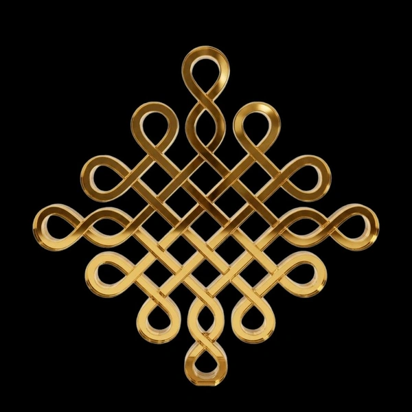 Kolam Cut Out -9 - 4", 2.5mm, Rose gold