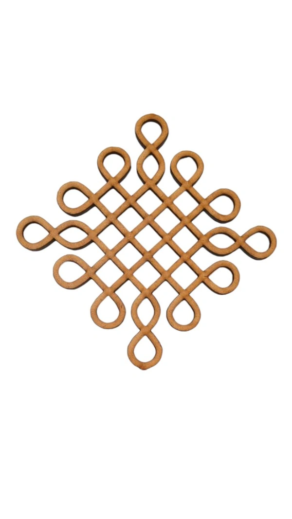 Kolam Cut Out -9 - 4", 2.5mm, White acrylic