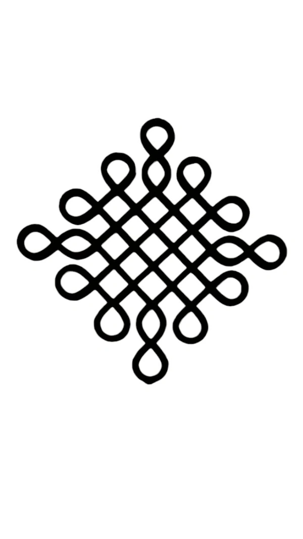 Kolam Cut Out -9 - 4", 2.5mm, White acrylic