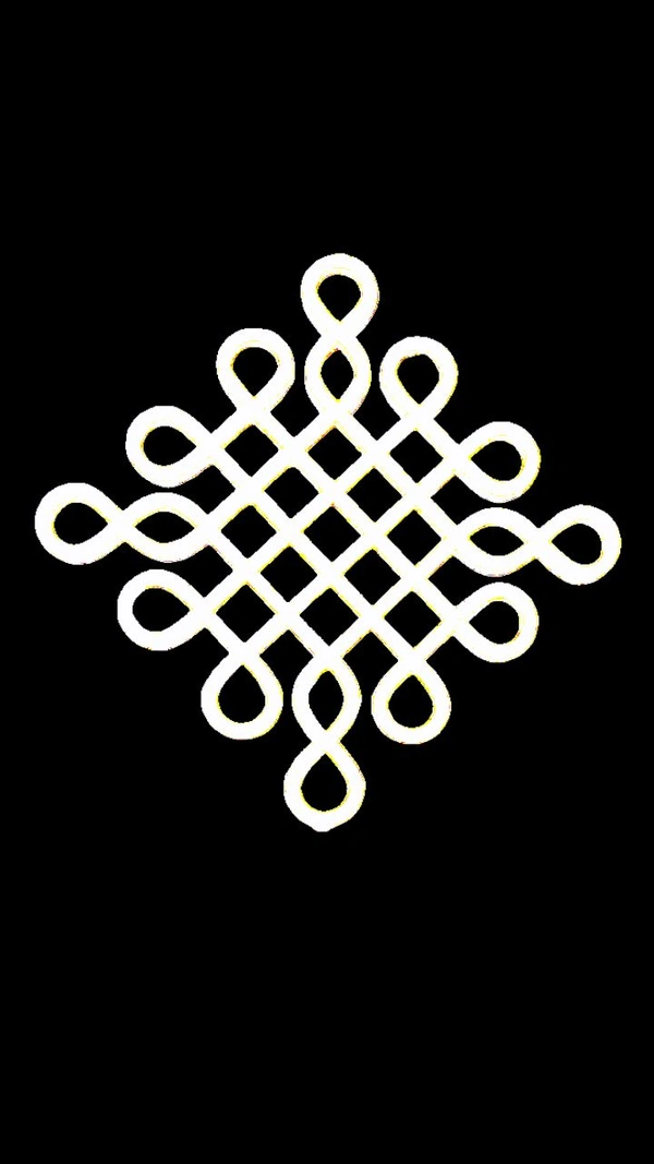 Kolam Cut Out -9 - 4", 2.5mm, White acrylic