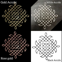 Kolam Cut Out -9 - 4", 2.5mm, White acrylic