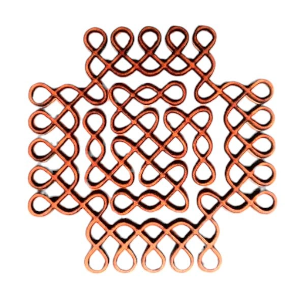 Kolam Cut Out -12 - 4", Rose gold