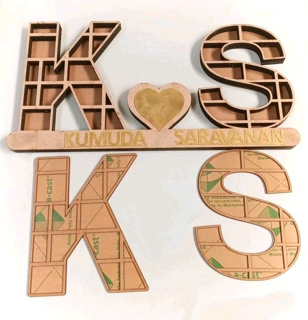 Couple /2 Names Miniature Shadow Box - 6" Each Letter